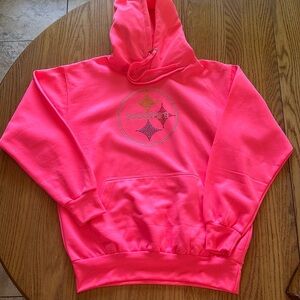Hot Pink Bedazzled Steelers Hoodie